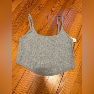 Colsie Grey Corset Crop Tank - BRAND NEW WITH TAGS